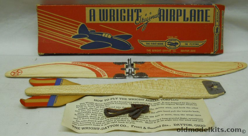 Wright-Dayton Co Wright Aerial Torpedo Flying Balsawood Glider plastic model kit